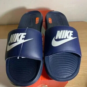 253. NEW Nike Victori One Shower Slide- Navy/White- US 13 Men's